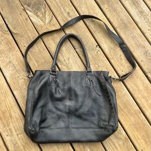 Bed Stu Black Leather Shoulder Bag